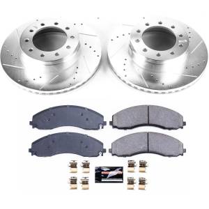 Power Stop - Power Stop Z23 EVOLUTION SPORT UPGRADE KIT: DRILLED/SLOTTED ROTORS - K7422 - Image 2