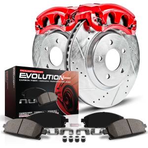 Power Stop - Power Stop Z23 EVOLUTION SPORT UPGRADE KIT: DRILLED/SLOTTED ROTORS,  CARBON-FIBER CERAMIC PADS - KC1392 - Image 1