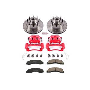 Power Stop - Power Stop Z23 EVOLUTION SPORT UPGRADE KIT: DRILLED/SLOTTED ROTORS,  CARBON-FIBER CERAMIC PADS - KC1392 - Image 2