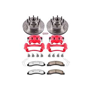 Power Stop - Power Stop Z36 TRUCK/TOW UPGRADE KIT: DRILLED/SLOTTED ROTORS,  CARBON-FIBER CERAMIC PADS - KC1392-36 - Image 2