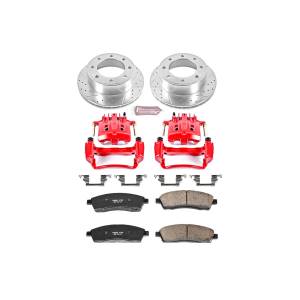 Power Stop - Power Stop Z23 EVOLUTION SPORT UPGRADE KIT: DRILLED/SLOTTED ROTORS,  CARBON-FIBER CERAMIC PADS - KC1890A - Image 2