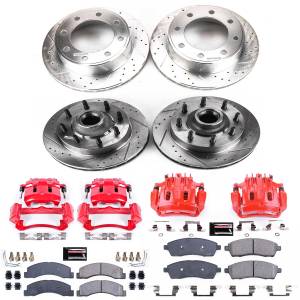 Power Stop - Power Stop Z23 EVOLUTION SPORT UPGRADE KIT: DRILLED/SLOTTED ROTORS,  CARBON-FIBER CERAMIC PADS - KC1892A - Image 2