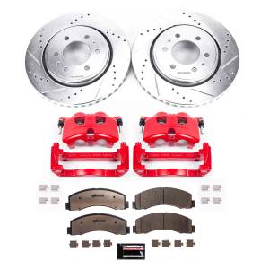 Power Stop - Power Stop Z36 TRUCK/TOW UPGRADE KIT: DRILLED/SLOTTED ROTORS,  CARBON-FIBER CERAMIC PADS - KC3167A-36 - Image 2