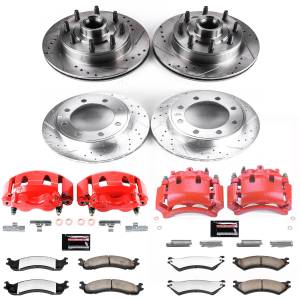 Power Stop - Power Stop Z36 TRUCK/TOW UPGRADE KIT: DRILLED/SLOTTED ROTORS,  CARBON-FIBER CERAMIC PADS - KC4434-36 - Image 2