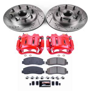 Power Stop - Power Stop Z23 EVOLUTION SPORT UPGRADE KIT: DRILLED/SLOTTED ROTORS,  CARBON-FIBER CERAMIC PADS - KC5585 - Image 2