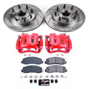 Power Stop - Power Stop Z23 EVOLUTION SPORT UPGRADE KIT: DRILLED/SLOTTED ROTORS,  CARBON-FIBER CERAMIC PADS - KC5588 - Image 2