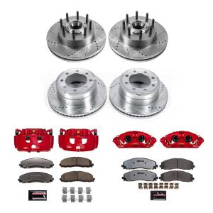 Power Stop - Power Stop Z36 TRUCK/TOW UPGRADE KIT: DRILLED/SLOTTED ROTORS,  CARBON-FIBER CERAMIC PADS - KC6820A-36 - Image 1