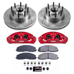 Power Stop - Power Stop Z23 EVOLUTION SPORT UPGRADE KIT: DRILLED/SLOTTED ROTORS,  CARBON-FIBER CERAMIC PADS - KC6821 - Image 2