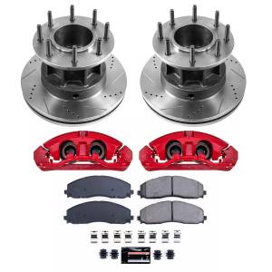 Power Stop - Power Stop Z23 EVOLUTION SPORT UPGRADE KIT: DRILLED/SLOTTED ROTORS,  CARBON-FIBER CERAMIC PADS - KC6823 - Image 2