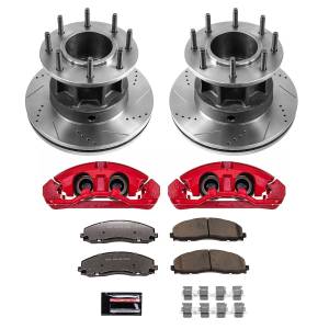 Power Stop - Power Stop Z36 TRUCK/TOW UPGRADE KIT: DRILLED/SLOTTED ROTORS,  CARBON-FIBER CERAMIC PADS - KC6823-36 - Image 2