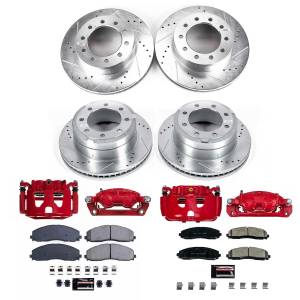 Power Stop - Power Stop Z23 EVOLUTION SPORT UPGRADE KIT: DRILLED/SLOTTED ROTORS,  CARBON-FIBER CERAMIC PADS - KC8028 - Image 1