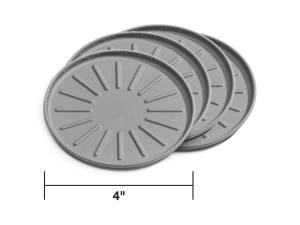 Weathertech Round Coaster Set,  Gray - 8A4CSTGR