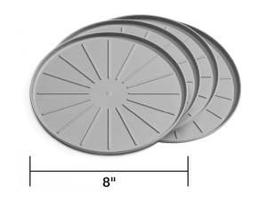 Weathertech Round Coaster Set,  Gray - 8A8CSTGR