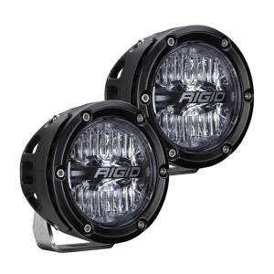 Rigid Industries - RIGID 360-SERIES 4 INCH ROUND LED OFF-ROAD DRIVE BEAM PATTERN FOR MODERATE SPEED (20-50 MPH) AND AMBER BACKLIGHT PAIR - 36118 - Image 2