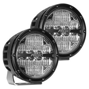 Rigid Industries - RIGID 360-SERIES 6 INCH ROUND LED OFF-ROAD DRIVE BEAM PATTERN FOR MODERATE SPEED (20-50 MPH) AND AMBER BACKLIGHT PAIR - 36206 - Image 2