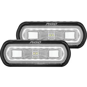 Rigid Industries - Rigid Industries SR-L SERIES OFF-ROAD SPREADER LED LIGHT POD 3 WIRE SURFACE MOUNT WITH WHITE HALO PAIR - 53120 - Image 1