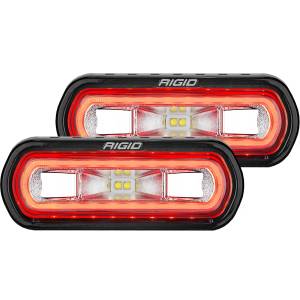 Rigid Industries - Rigid Industries SR-L SERIES OFF-ROAD SPREADER LED LIGHT POD 3 WIRE SURFACE MOUNT WITH RED HALO PAIR - 53122 - Image 1