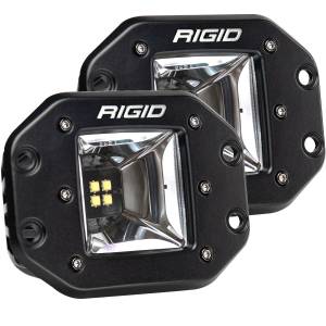 Rigid Industries - Rigid Industries Radiance+RBGW flush-mounted Pod Scene Light provides a flush mount option for an already epic light. With the ability to toggle between eight backlight options this light is feature-packed and delivers a stylish approach to scene lighting - Image 1