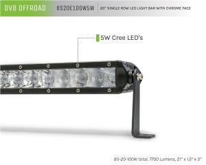 DV8 Offroad - DV8 Offroad LED Light Bar,  20 in. - BS20E100W5W - Image 2