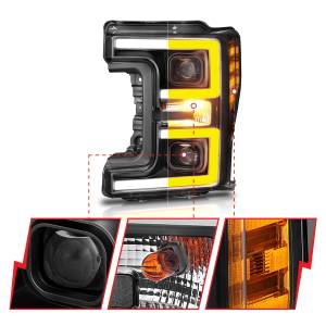 Anzo USA - Anzo USA Projector Headlight Set,  w/Plank Style Switchback - 111388 - Image 4