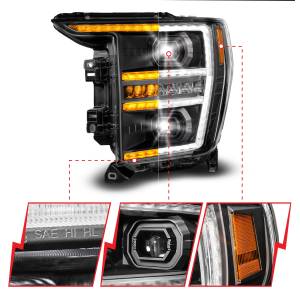 Anzo USA - Anzo USA LED Projector Headlight,  Black Housing - 111594-L - Image 3
