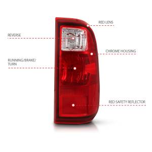 Anzo USA - Anzo USA Tail Light Assembly,  Red/Clear Lens - 311305 - Image 5