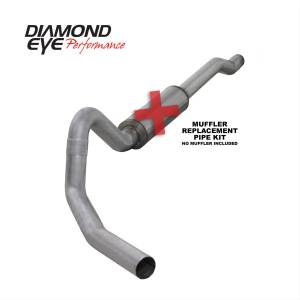 Diamond Eye Performance Cat Back Exhaust 03-06 Excursion 6.0L 4 Inch No Muffler Aluminized Performance Series Diesel Exhaust - K4354A-RP