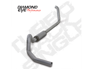 Diamond Eye Performance Exhaust Turbo Back 01-02 Excursion 4 Inch Single Pass With Muffler Aluminized Diesel Exhaust - K4332A