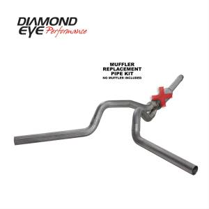Diamond Eye Performance Cat Back Exhaust 94-97.5 F250/F350 4 inch Single In/ Dual Out Split Rear/Side No Muffler Stainless - K4312S-RP