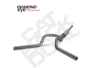 Diamond Eye Performance Cat Back Exhaust 94-97.5 F250/F350 4 inch Single In/Out Split Rear/Side With Muffler Stainless - K4312S