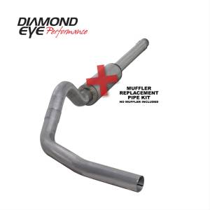 Diamond Eye Performance Cat Back Exhaust For 94-97.5 Ford F250/F350 Superduty 7.3L 4 Inch Single Pass No Muffler Aluminum - K4310A-RP