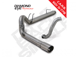 Diamond Eye Performance DPF Back Exhaust For 08-10 Ford 6.4L Power Stoke F250/F350 5 Inch Single Pass Stainless Steel - K5371S