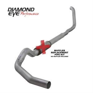 Diamond Eye Performance Turbo Back Exhaust For 00-03.5 Ford F250/F350 Superduty 7.3L 5 Inch Single Pass No Muffler Aluminum - K5323A-RP