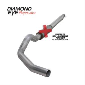 Diamond Eye Performance Cat Back Exhaust For 94-97.5 Ford F250/F350 Superduty 7.3L 5 Inch Single Pass No Muffler Aluminum - K5316A-RP