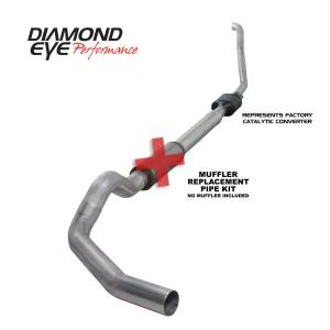 Diamond Eye Performance Turbo Back Exhaust For 94-97.5 Ford F250/F350 Superduty 7.3L 5 Inch No Muffler Single Pass Aluminum - K5314A-RP