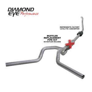 Diamond Eye Performance Turbo Back Exhaust 94-97.5 F250/F350 4 Inch Single/Dual Split Rear/Side No Muffler Aluminum - K4308A-RP