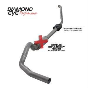 Diamond Eye Performance Turbo Back Exhaust 94-97.5 Ford F250/F350 Superduty 7.3L 4 inch Single Pass No Muffler Stainless - K4306S-RP