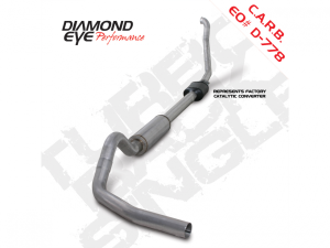 Diamond Eye Performance Turbo Back Exhaust 94-97.5 Ford F250/F350 Superduty 4 Inch Single In/Out Pass With Muffler Aluminum - K4306A