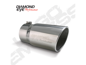 Diamond Eye Performance Exhaust Pipe Tip 5 Inch Inlet X 6 Inch Outlet X 12 Inch Bolt On Rolled Angle Stainless Exhaust Tip - 5612BRA-DE