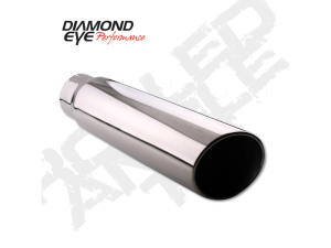 Diamond Eye Performance Exhaust Tail Pipe Tip Rolled Angle Cut 5 Inch ID X 5 Inch OD X 12 Inch Long 304 Stainless - 5512RA