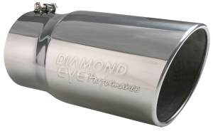 Diamond Eye Performance - Diamond Eye Performance Exhaust Tail Pipe Tip 4 Inch Inlet X 5 Inch Outlet X 12 Inch Black Bolt On Rolled Angle Exhaust Tip - 4512BRA-DE - Image 2
