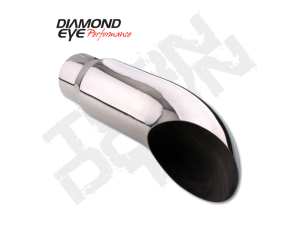Diamond Eye Performance - Diamond Eye Performance Exhaust Tail Pipe Tip Vented Rolled Angle 4 inch ID X 5 Inch OD X 16 Inch Long - 4418TD - Image 1