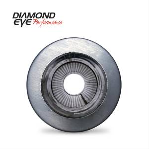 Diamond Eye Performance Diesel Muffler 27 Inch Round 5 Inch Center Inlet/Outlet Stainless Performance Perforated - 570050