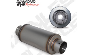Diamond Eye Performance Exhaust Muffler 5 In. Inlet/Outlet Perforated Packed 20 In. Overall 14 In. Body Stainless - 560020
