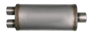 Diamond Eye Performance - Diamond Eye Performance Diesel Muffler 28 Inch Oval 3.5 Inch Single Inlet/Dual Outlet Stainless Performance Perforated - 360011 - Image 2