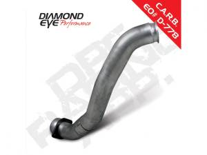 Diamond Eye Performance - Diamond Eye Performance Exhaust Downpipe 4 Inch Inlet/Outlet No Sensor Bung Stainless 08-10 F250/F350 Race Use Only - 165102 - Image 1