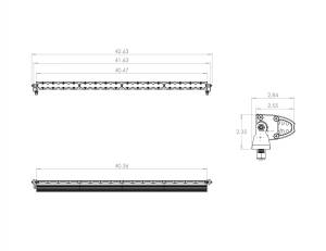 Baja Designs - Baja Designs 40 Inch LED Light Bar Amber Wide Driving Pattern S8 Series - 704014 - Image 2