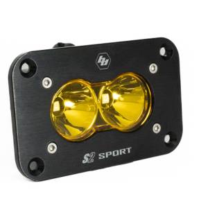 Baja Designs LED Work Light Amber Lens Spot Pattern Flush Mount Each S2 Sport - 541011