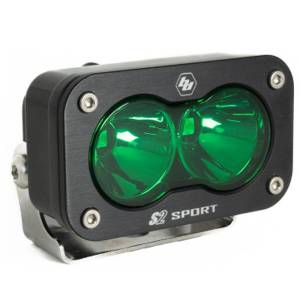 Baja Designs LED Work Light Green Lens Spot Pattern S2 Sport - 540001GR