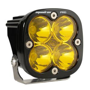 Baja Designs LED Light Pod Black Amber Lens Spot Pattern Squadron Pro - 490011